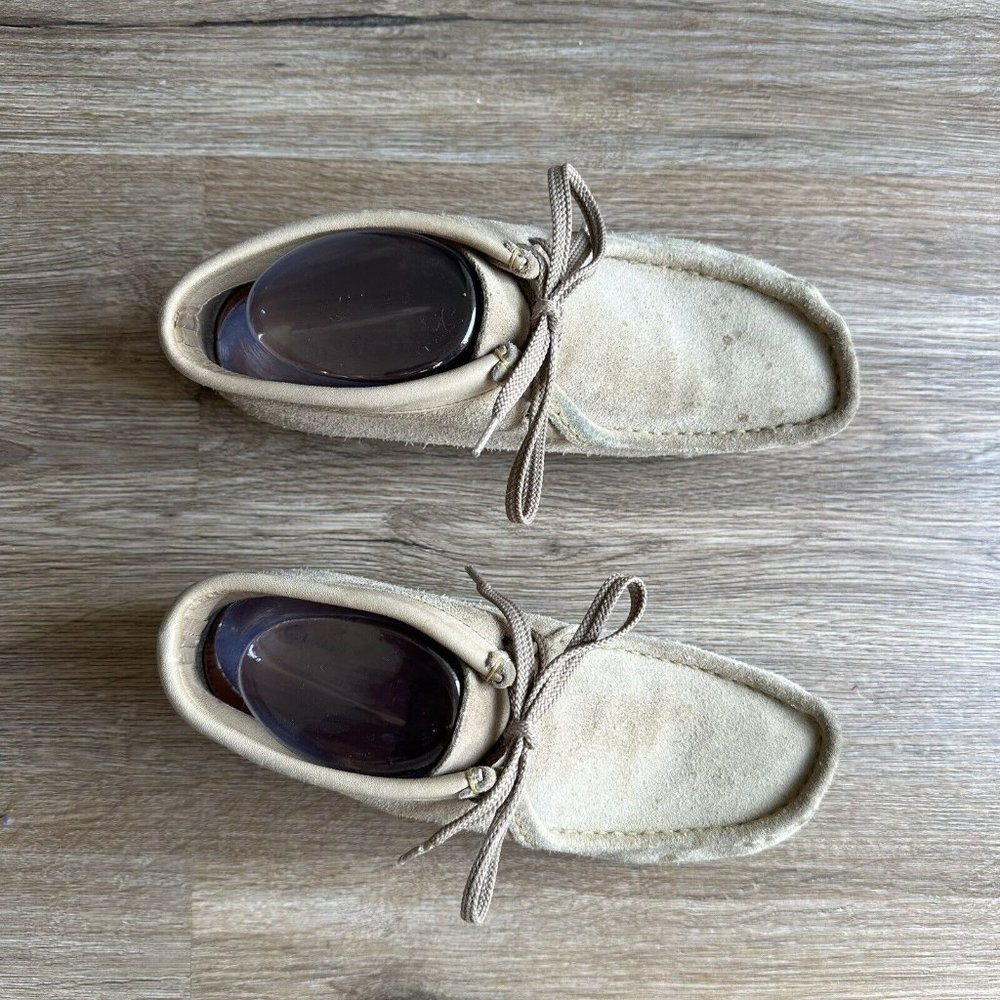 Clarks Wallabees 35385 Tan Leather Suede Chukka Boots Women’s Size 8 Gum Soles - Picture 2 of 10